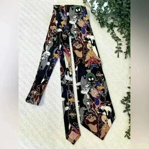 Vintage 90’s Looney Tunes 100% Silk Dress Tie